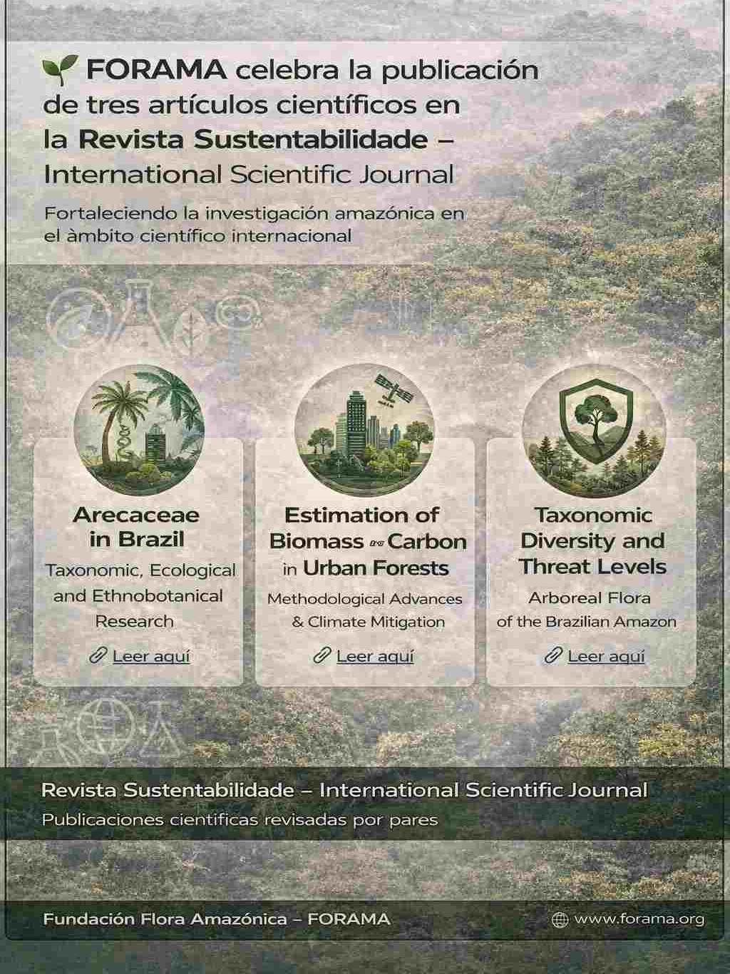 Imagen de FORAMA celebra la publicación de tres artículos científicos en la Revista Sustentabilidade